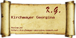 Kirchmayer Georgina névjegykártya