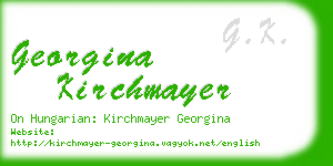 georgina kirchmayer business card